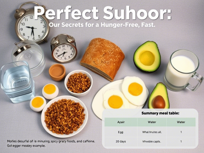 Suhoor parfait : Nos Secrets pour un Jeûne Sans Faim