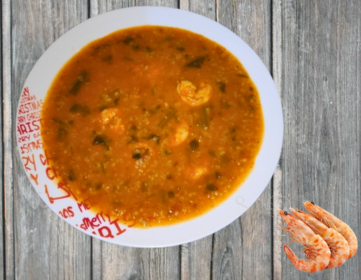 crv m Soupe d’orge aux crevettes